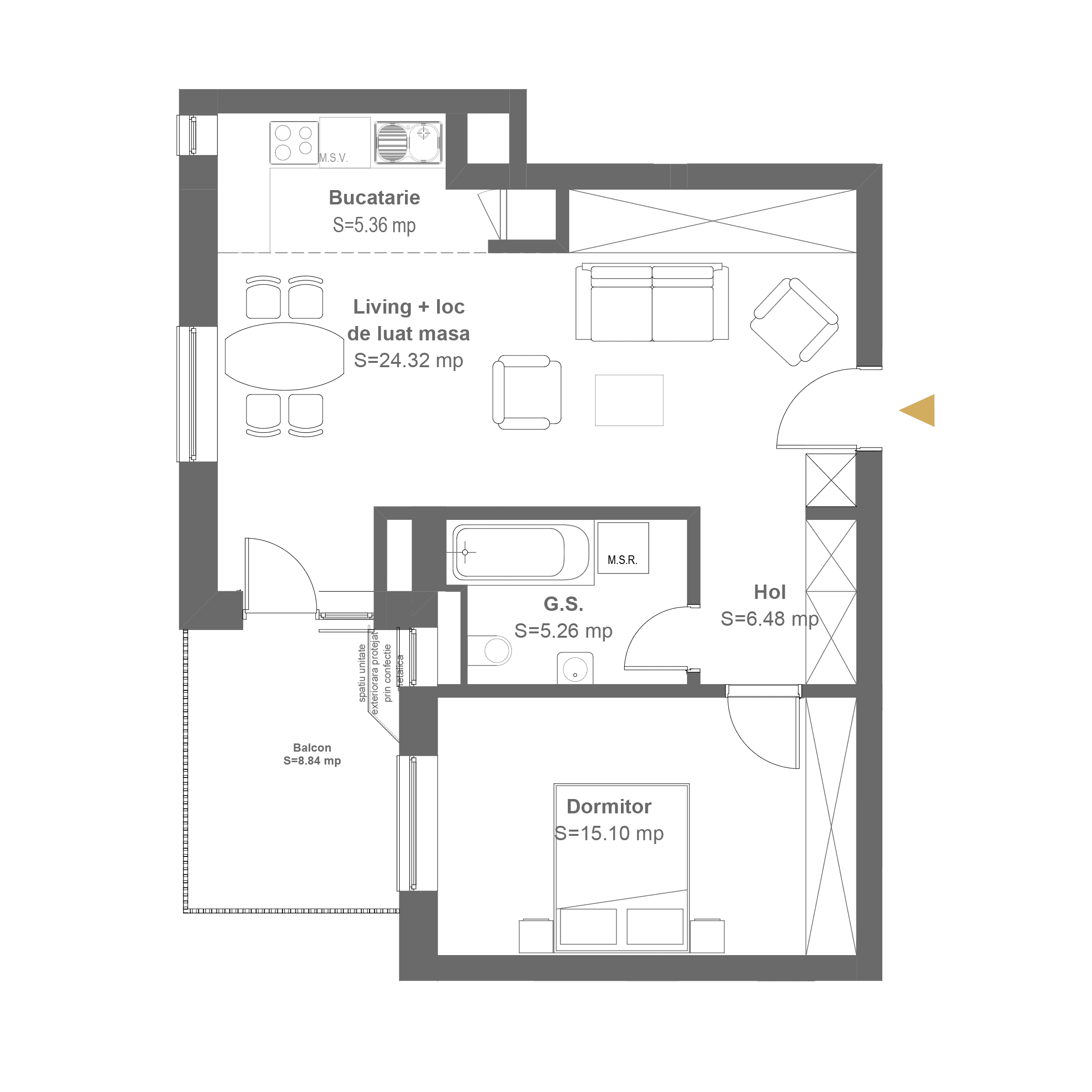 Plan apartament G3E1A5