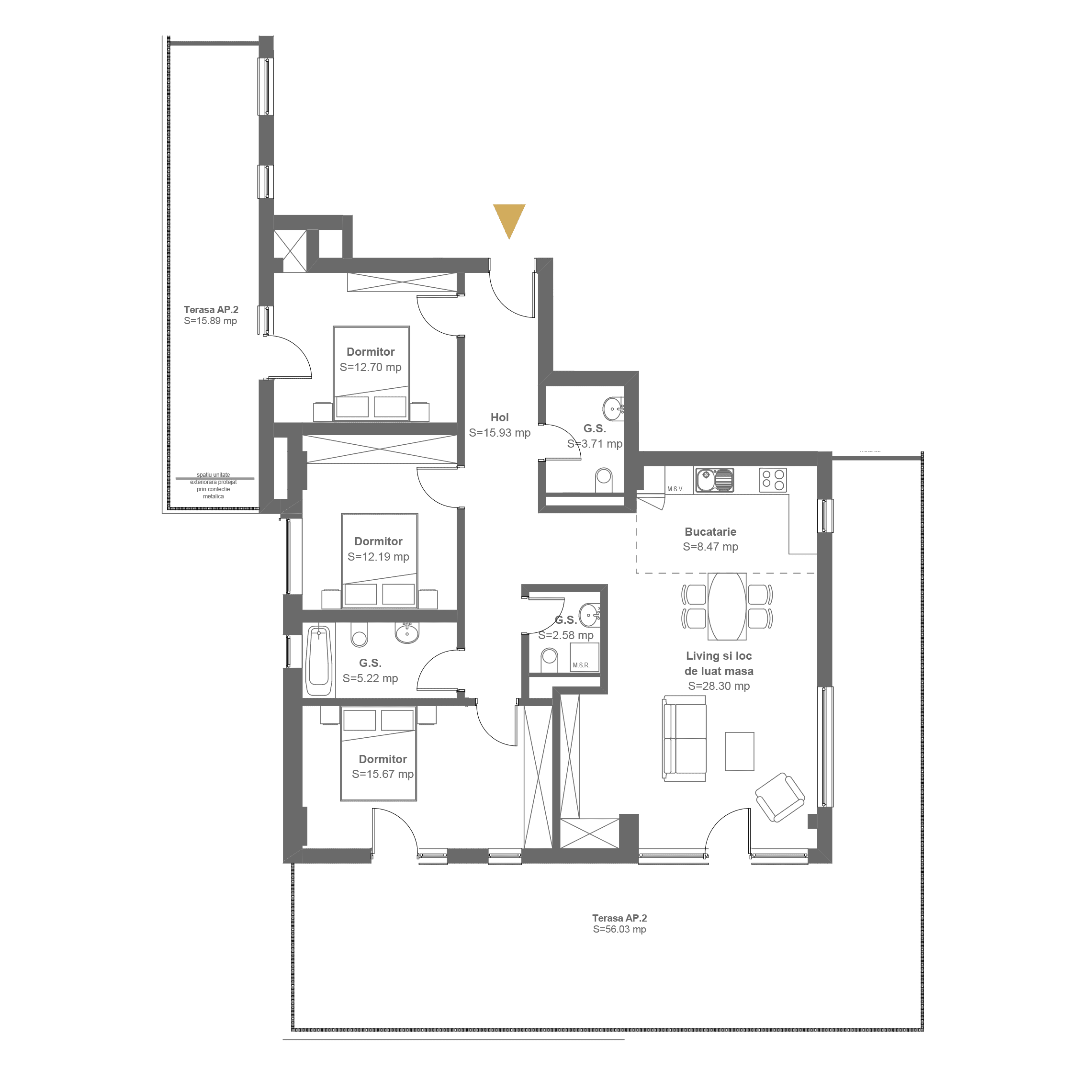 Plan apartament G3E4RA2