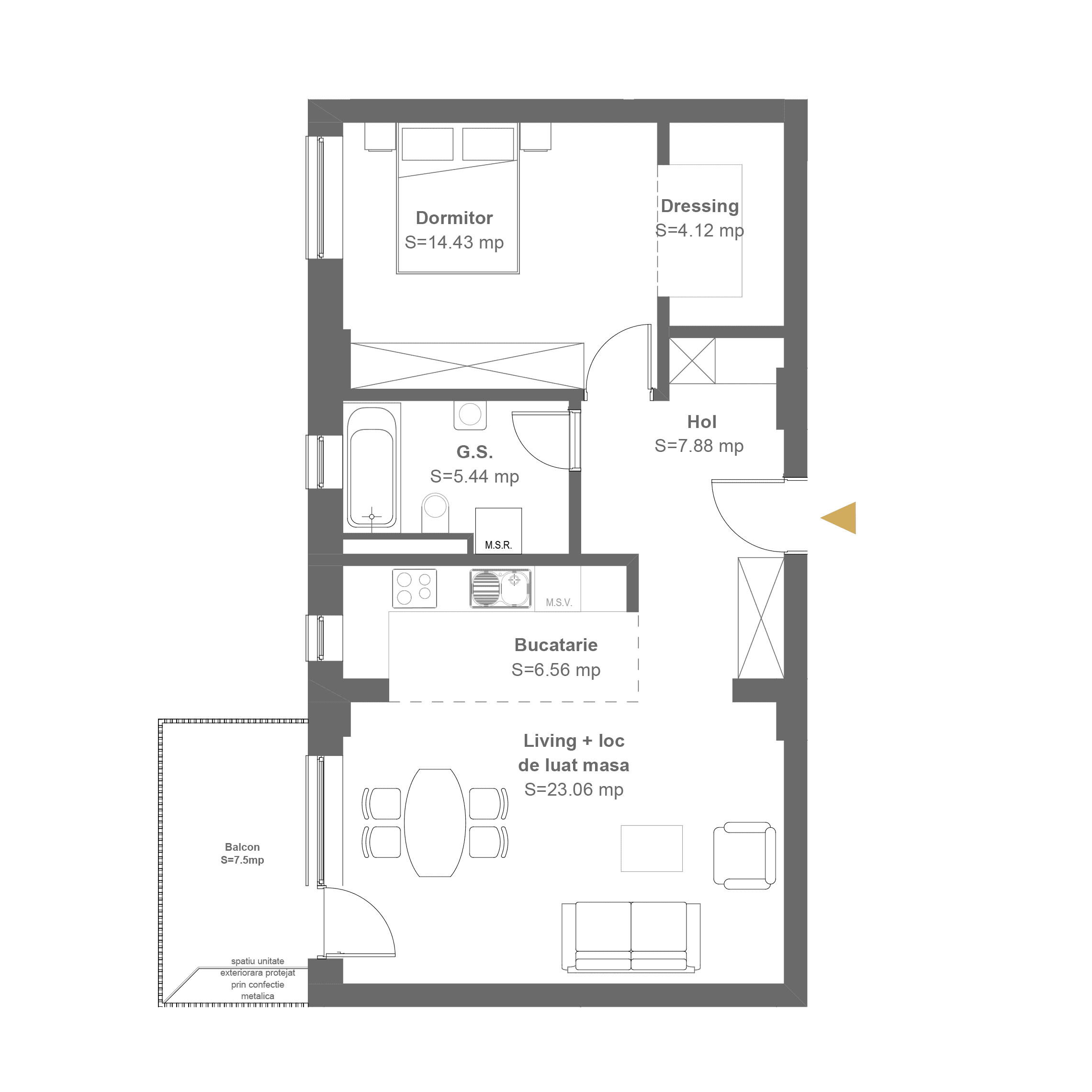 Plan apartament G4E1A3