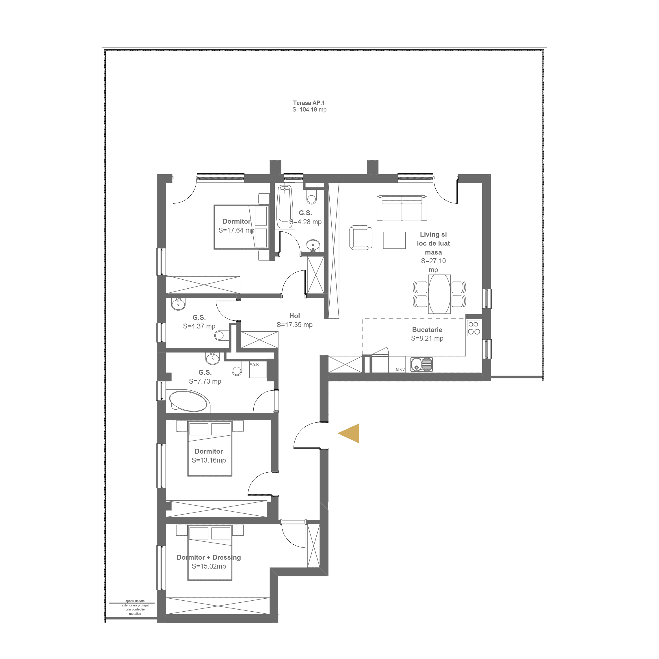 Plan apartament G4E4RA1